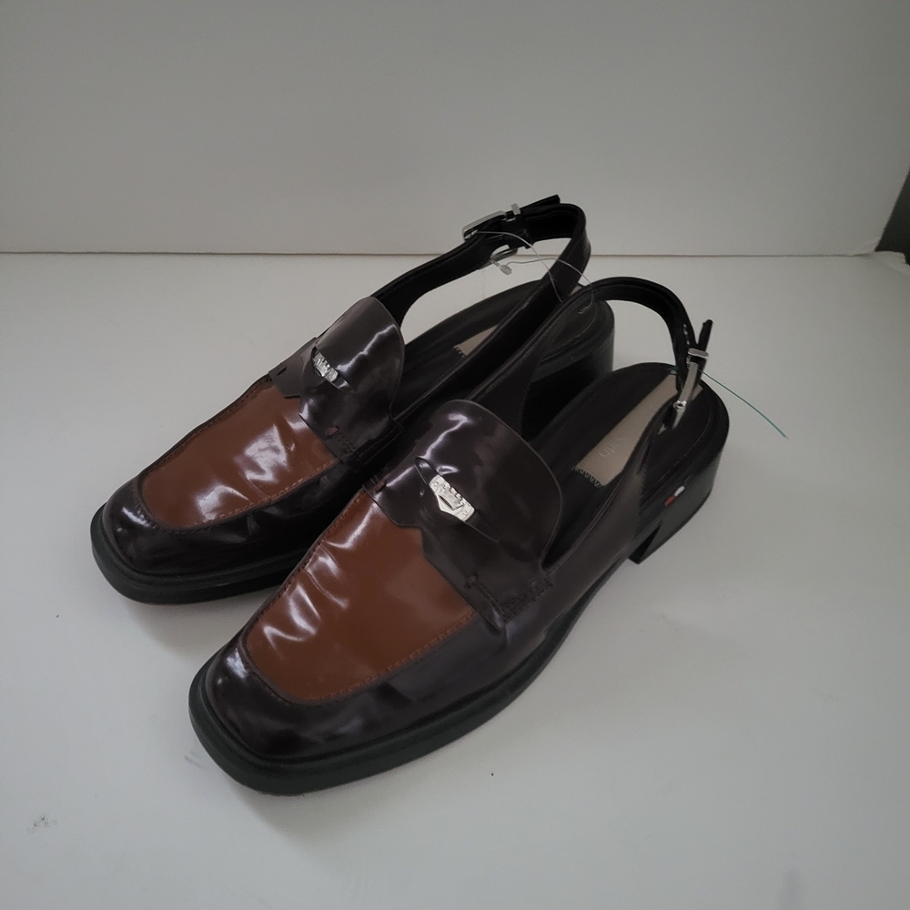 Franco Sarto Two-Tone Brown and Black Loafer / Mules